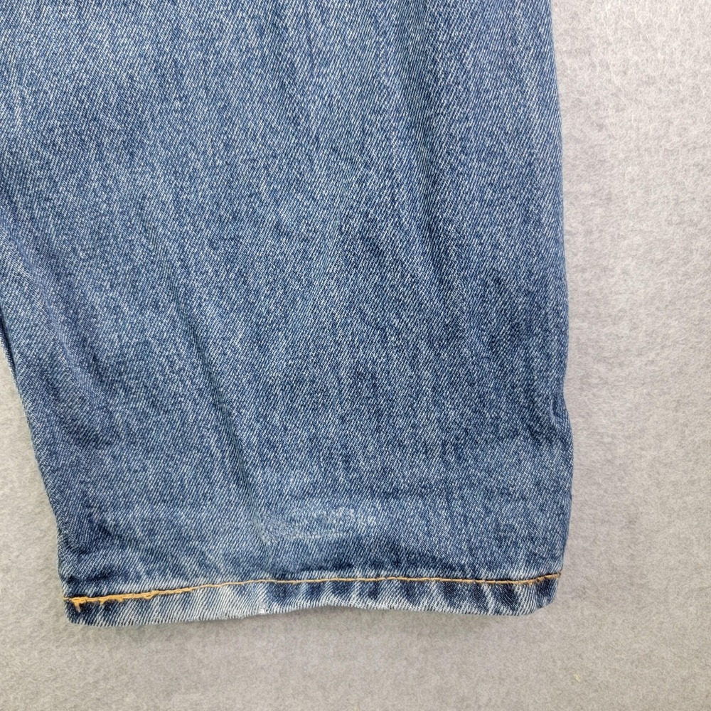 Levis 505 Jeans Mens 38x32 Blue Regular Fit Straight Leg Medium Wash Denim Pants - Picture 8 of 15